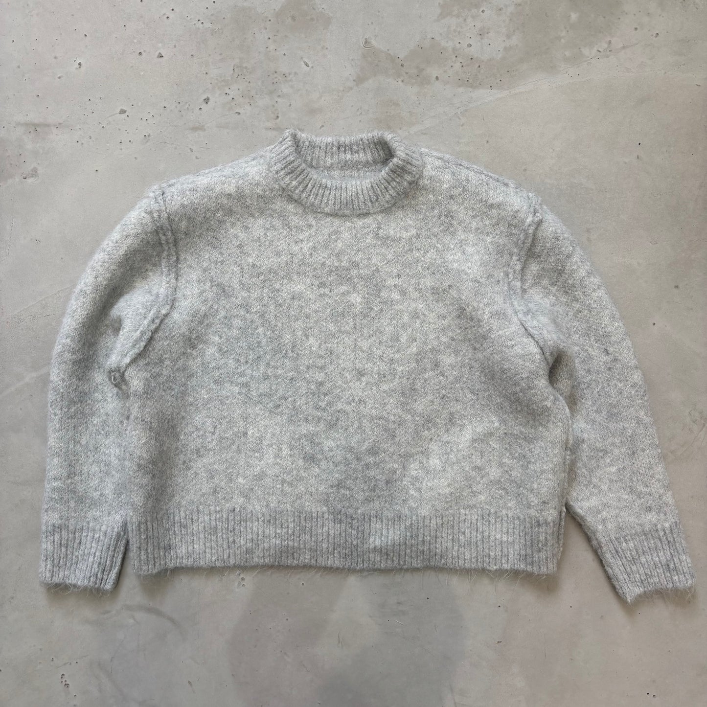 Grey reversible knit