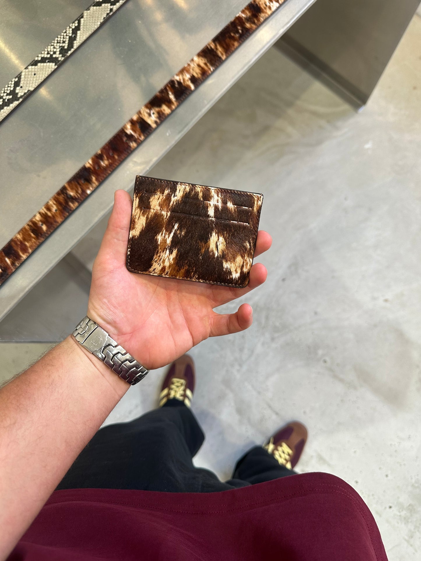 Cowhide cardholder