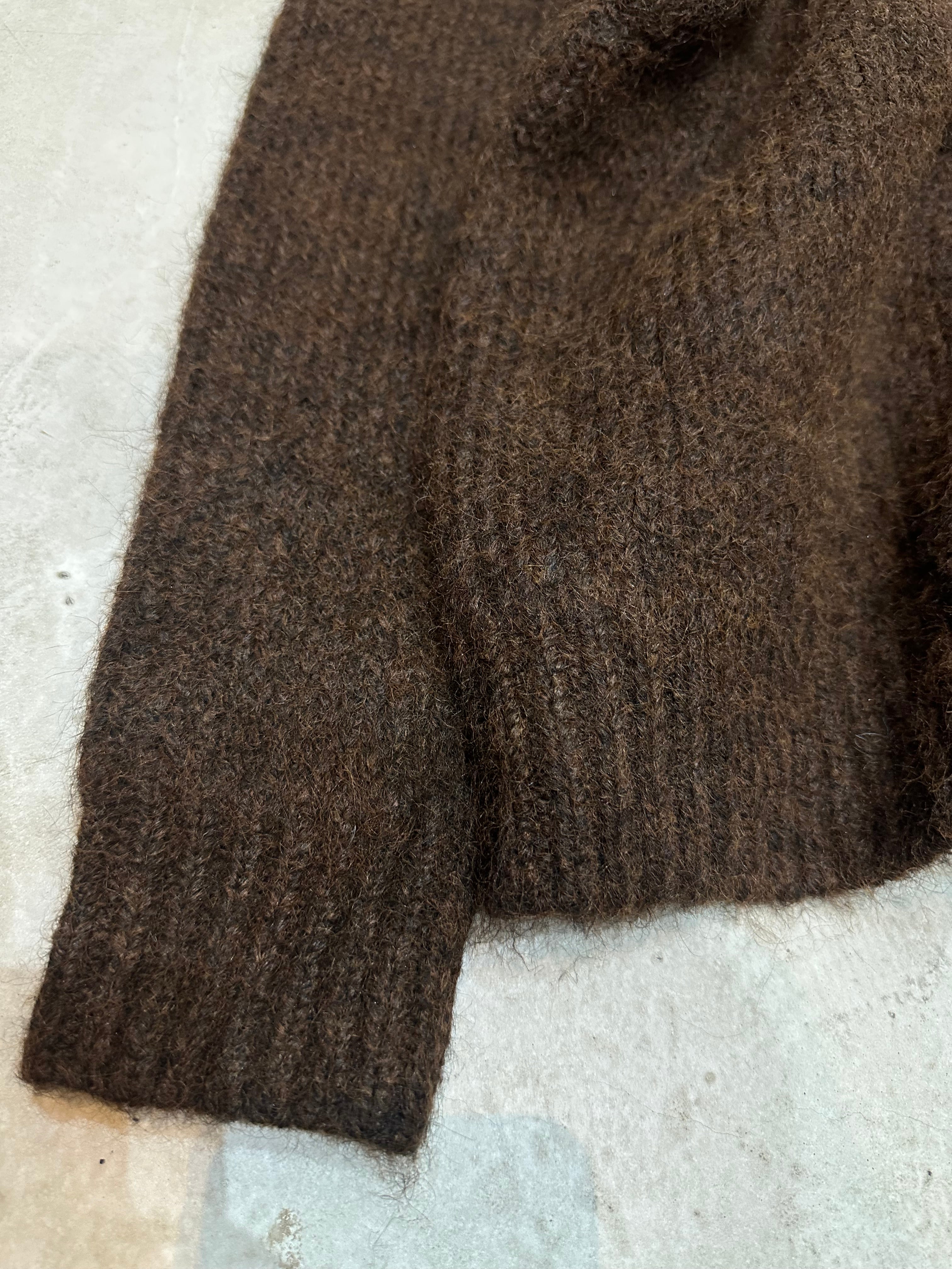 Chocolate Brown Knit Crewneck