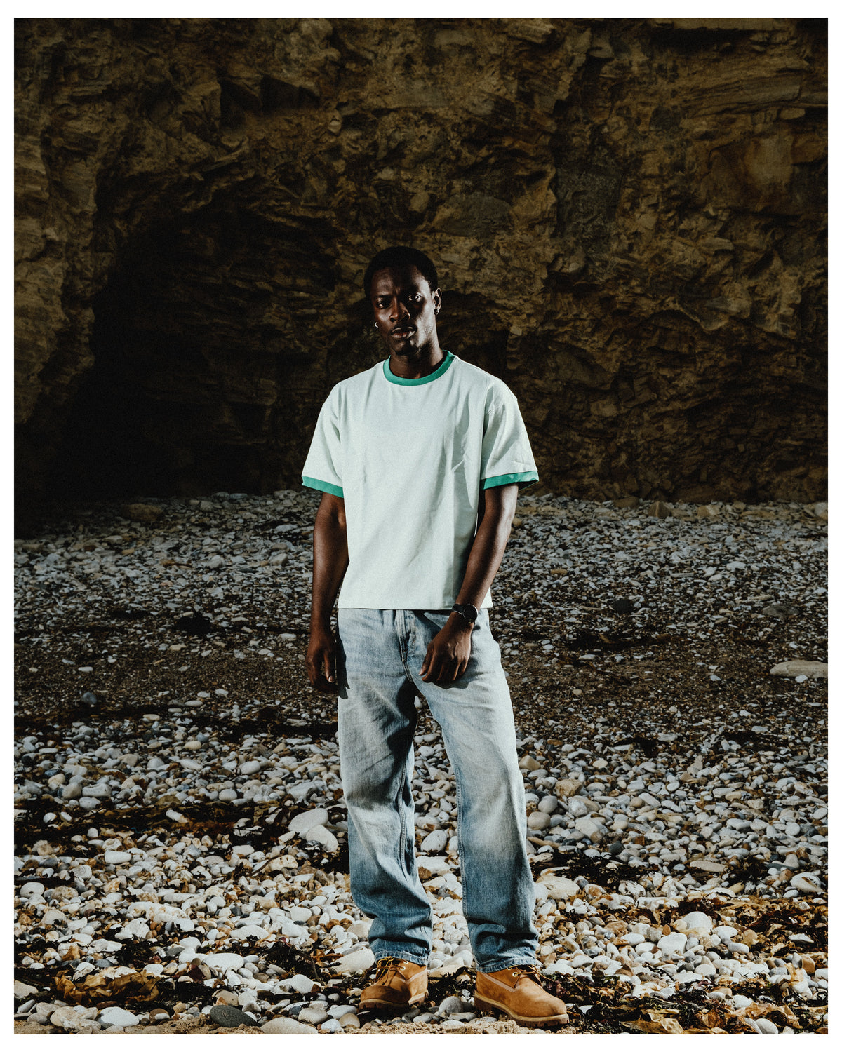 Green ringer T-shirt