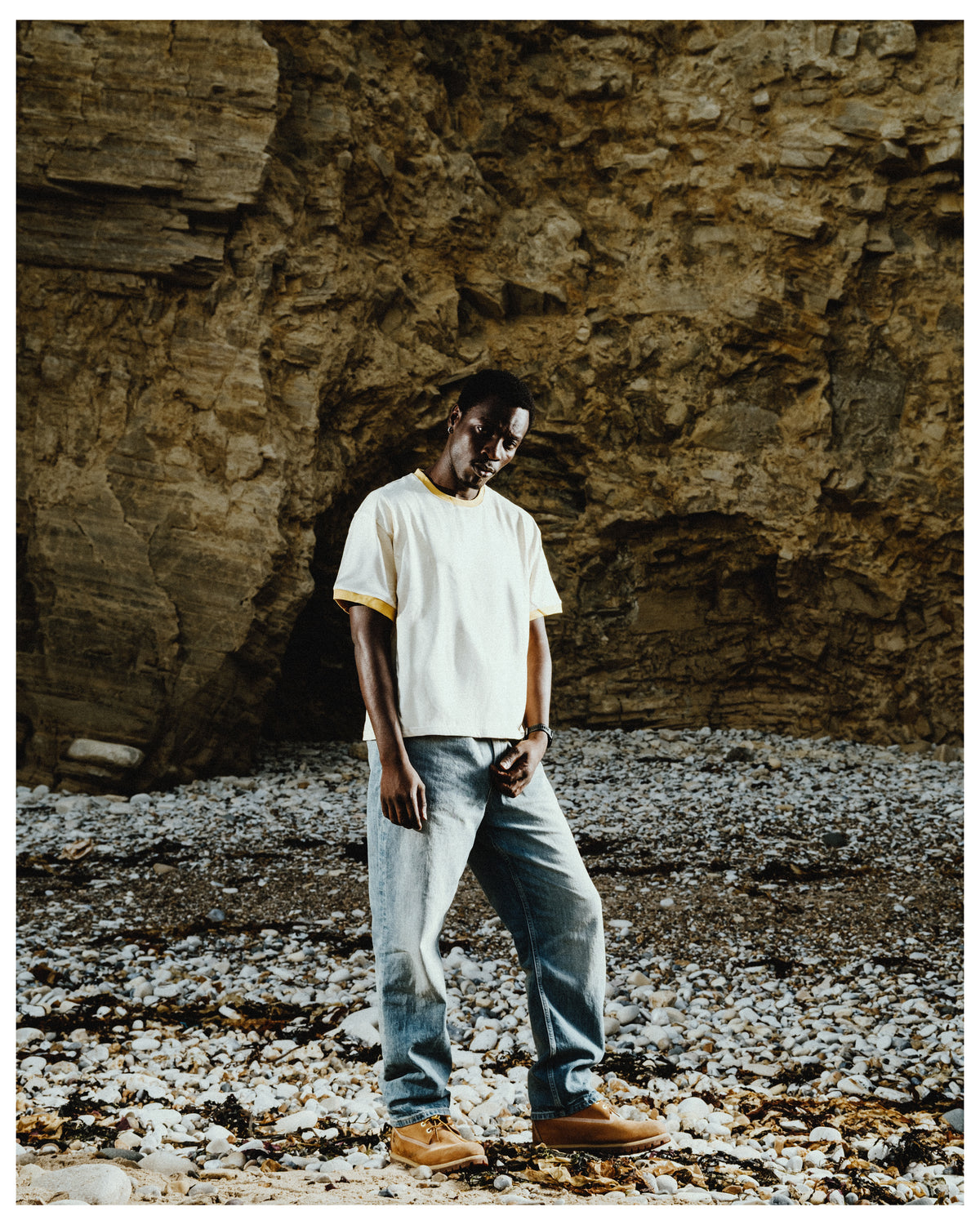 Yellow ringer T-shirt
